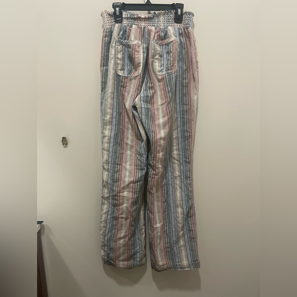 Striped linen pants